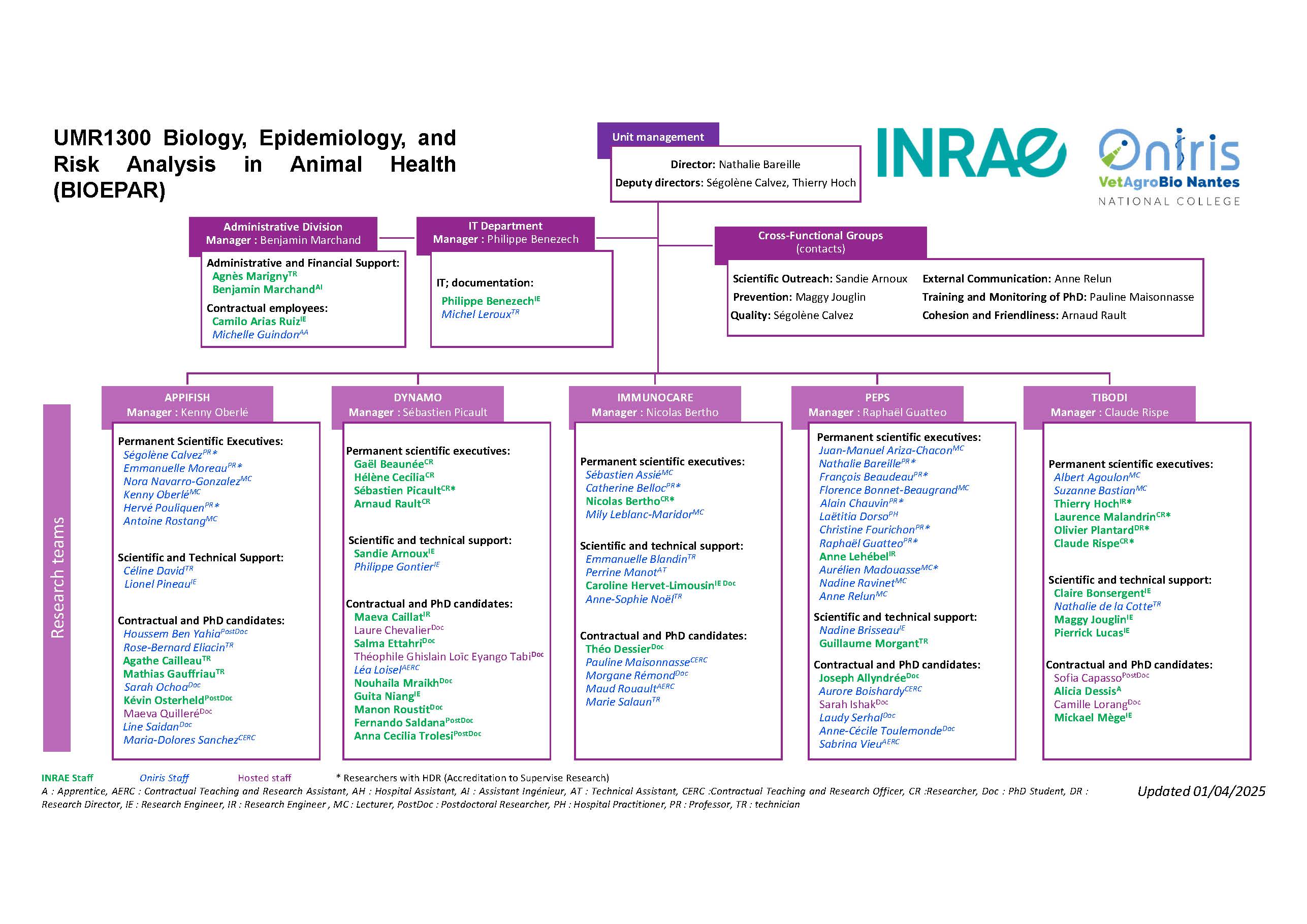 Organigramme BIOEPAR 01042025 ANGL
